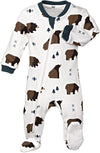 Baby Sleepers, Organic GOTS Cotton, Footed Pajamas with Inseam Zipper