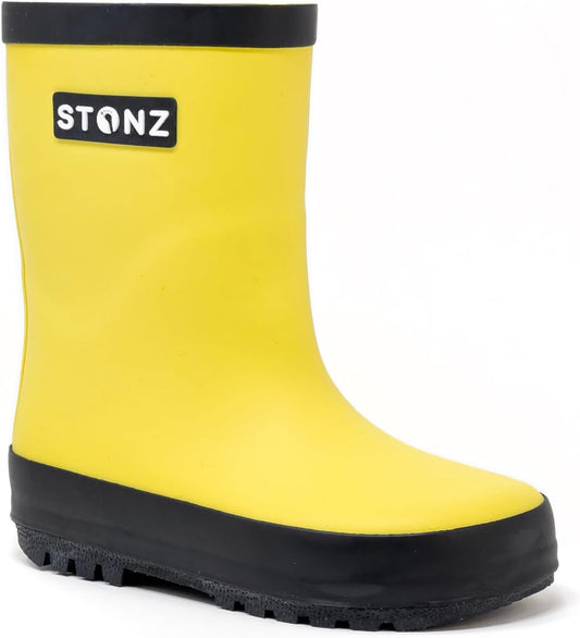 Rain Boots - Kids Rubber Boots Made with Toxic Free Natural Rubber - Waterproof, Safe Kids Rain Boots for Girls & Boys - Durable & Comfortable for Camping, School & Play.