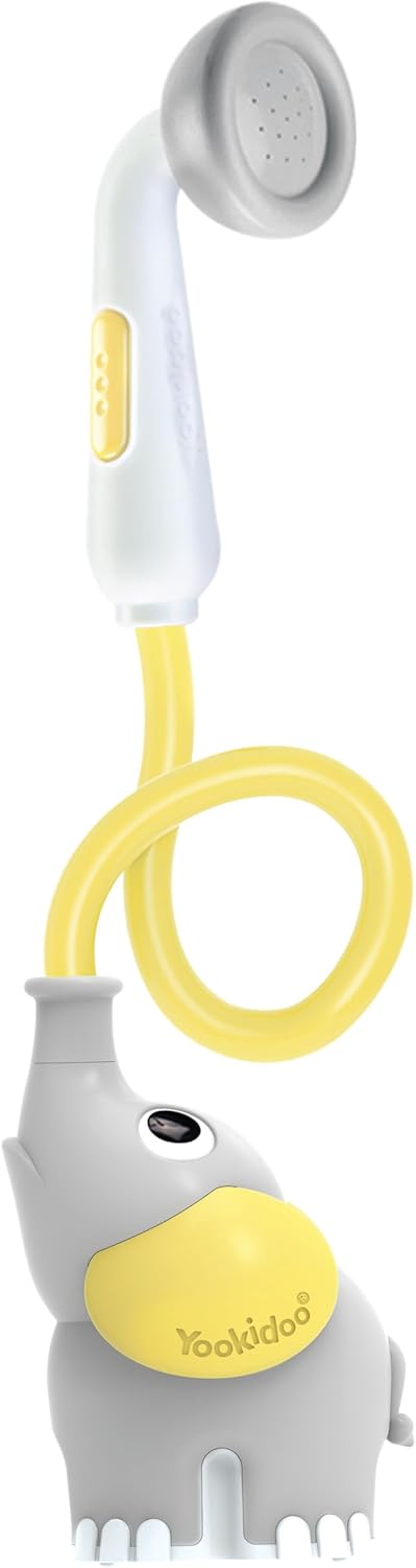 - Elephant Baby Bath Shower Head - Yellow - Suitable for Newborns, Infants, and Toddlers - Can Be Used as a Bath Toy - Compact and Portable - from Birth - 40214