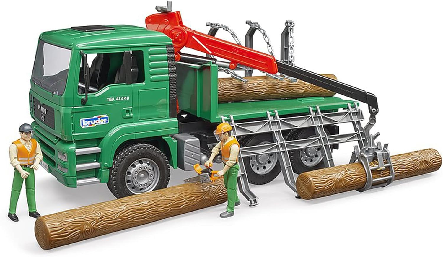 02769 Man Timber Truck with Loading Crane and 3 Trunks