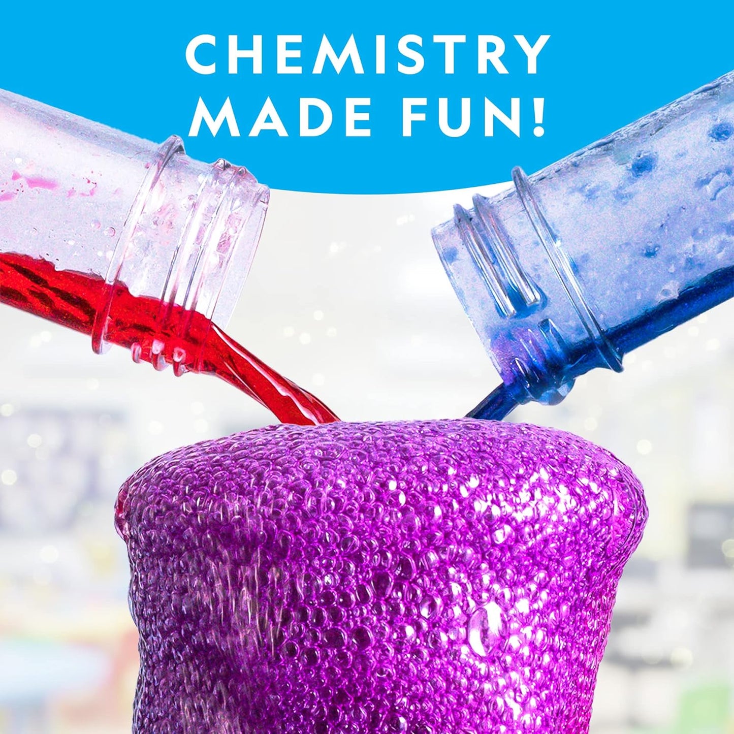 Chemistry Set for Kids - Chemistry Kit with 20 Science Experiments, Make Glowing Worms, Fizzy Solutions and More, Great Chemistry Gift for Girls and Boys