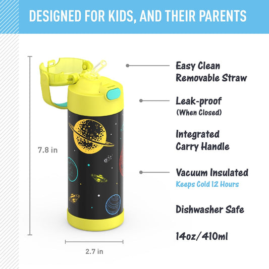 FUNTAINER 14 Ounce Stainless Steel Vacuum Insulated Bottle, Out of This World