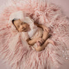 Newborn Photography Props Soft Baby Faux Fur Long Pile Blanket Background Kid Layer Cute Infant Photo Shoot Accessories