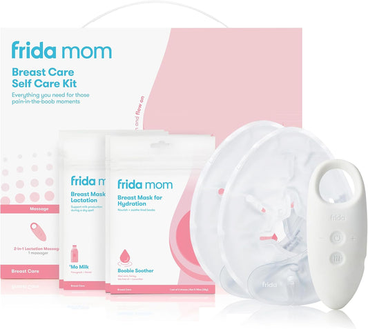 Breastfeeding Essentials Kit for Lactation Support and Nipple Relief, Includes Lactation Massager, Heating Pads, and Masks for Hydration and Milk Flow (9Pc Set)