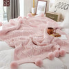 Knit Blanket Chunky Throw Blankets for Couch Sofa Cover Chenille Soft Pompom Decorative Blankets Home Decor Bedspread on Bed