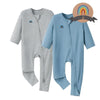 Momcozy Boy Girl Baby Pajamas, 0-24 M Temp-Sensing 2-Way Zipper Newborn Sleepers, Stretchy Viscose Derived from Bamboo Minimalist,2 Pack