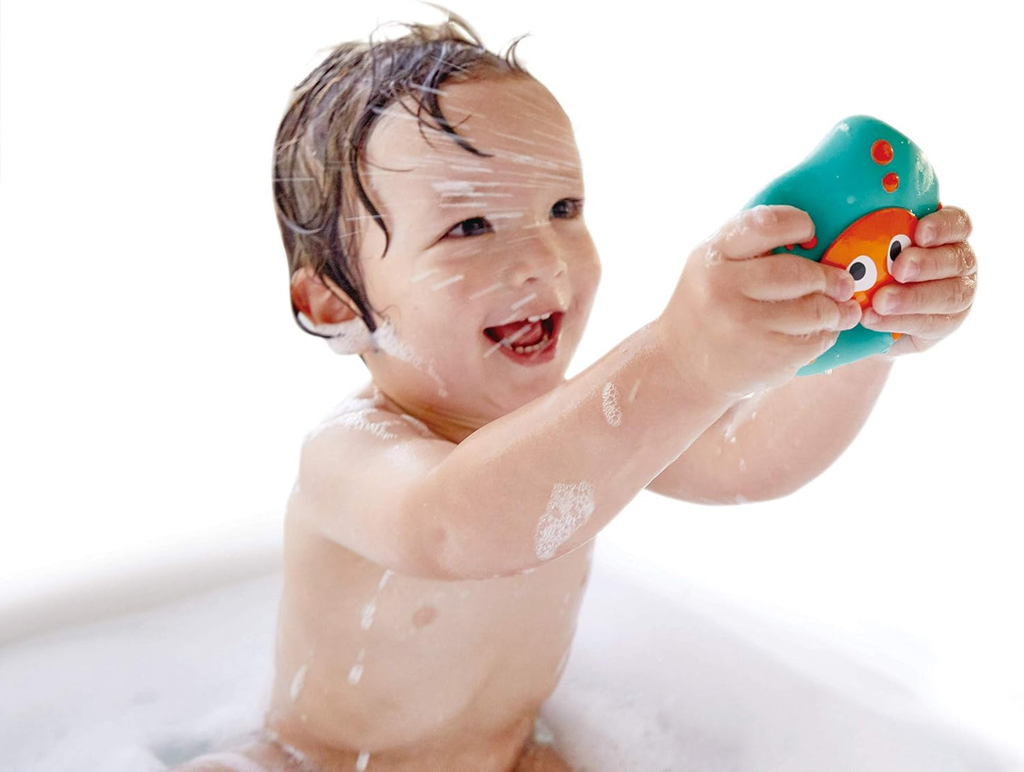 Ocean Floor Squirters | Colorful Baby & Toddler Bath Toys, Colorful Baby & Toddler Bath Toys, Silicone and Non-Toxic Set, Water Spouting and Suction, Octopus & Starfish