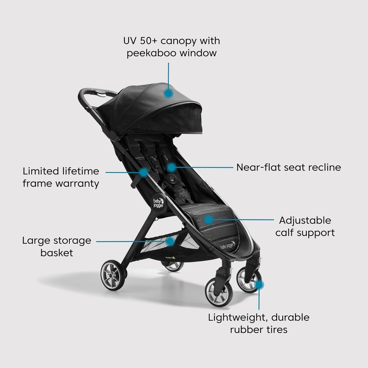 City Tour 2 Single Stroller, Jet