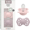 Pacifiers - Infinity Collection with Symmetrical Nipple| Bpa-Free Baby Pacifier | Made in Denmark | Set of 2 Blossom/Dusky Lilac Color Premium Soothers | Size 0-6 Months