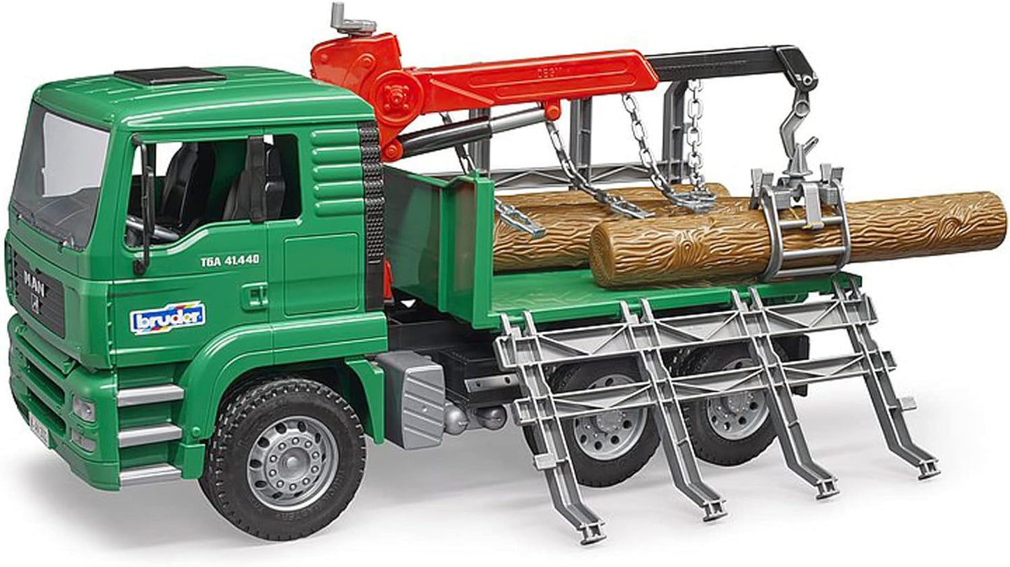 02769 Man Timber Truck with Loading Crane and 3 Trunks