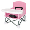 Portable Toddler Travel Booster Seat - Folding Dining & Outdoor Chair with Tray for Camping, Beach, Lawn and Home Use