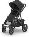 Vista V3 Stroller - Full-Size Single-To-Double Stroller System - Toddler Seat, Bug Shield, Rain Shield, and Storage Bag Included - Jake (Charcoal/Carbon Frame/Black Leather)
