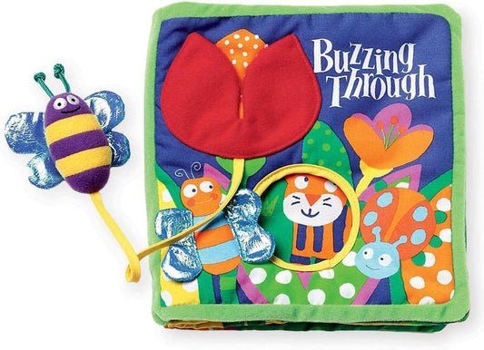 Soft Activity Book with Tethered Toy, Buzzing Through