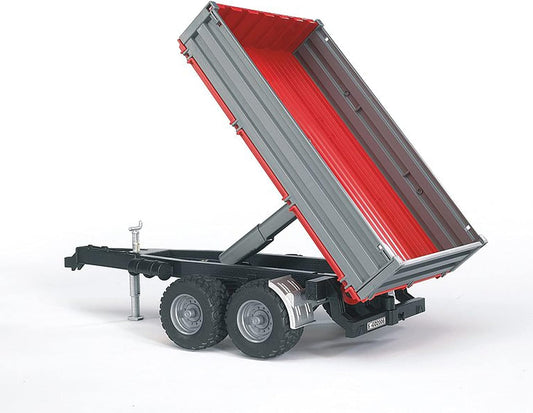 02019 Tipping Trailer Accessory with Hitch for Farm Tractors, Construction & Forestry Trucks, Realistic Foldable Side Walls, 1:16 Scale