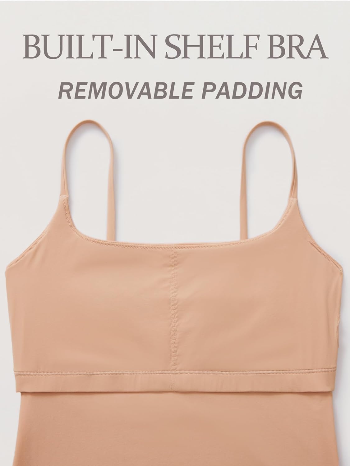 Inbarely Maternity Tank Top for Woman Square Neck Camisole with Built in Bra Sleeveless Pregnancy Basic Yoga Tops