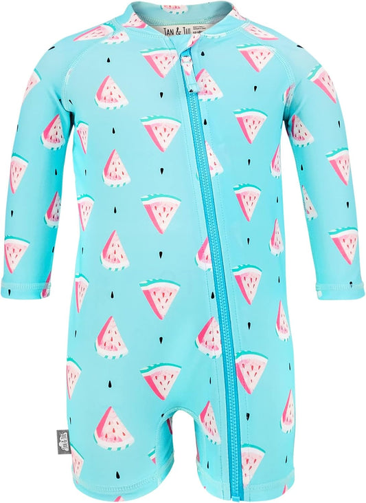 Long Sleeve 1-Pc UV Jumpsuit Rash Guard (Baby, Toddler)