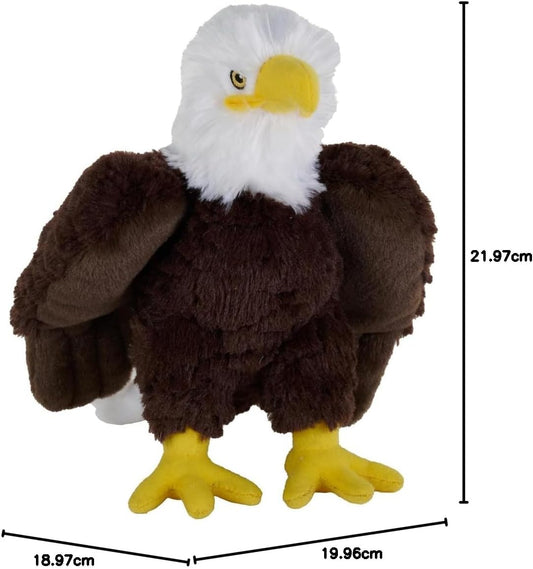 Cuddlekins Eco Mini Bald Eagle, Stuffed Animal, 8 Inches, Plush Toy, Fill Is Spun Recycled Water Bottles, Eco Friendly
