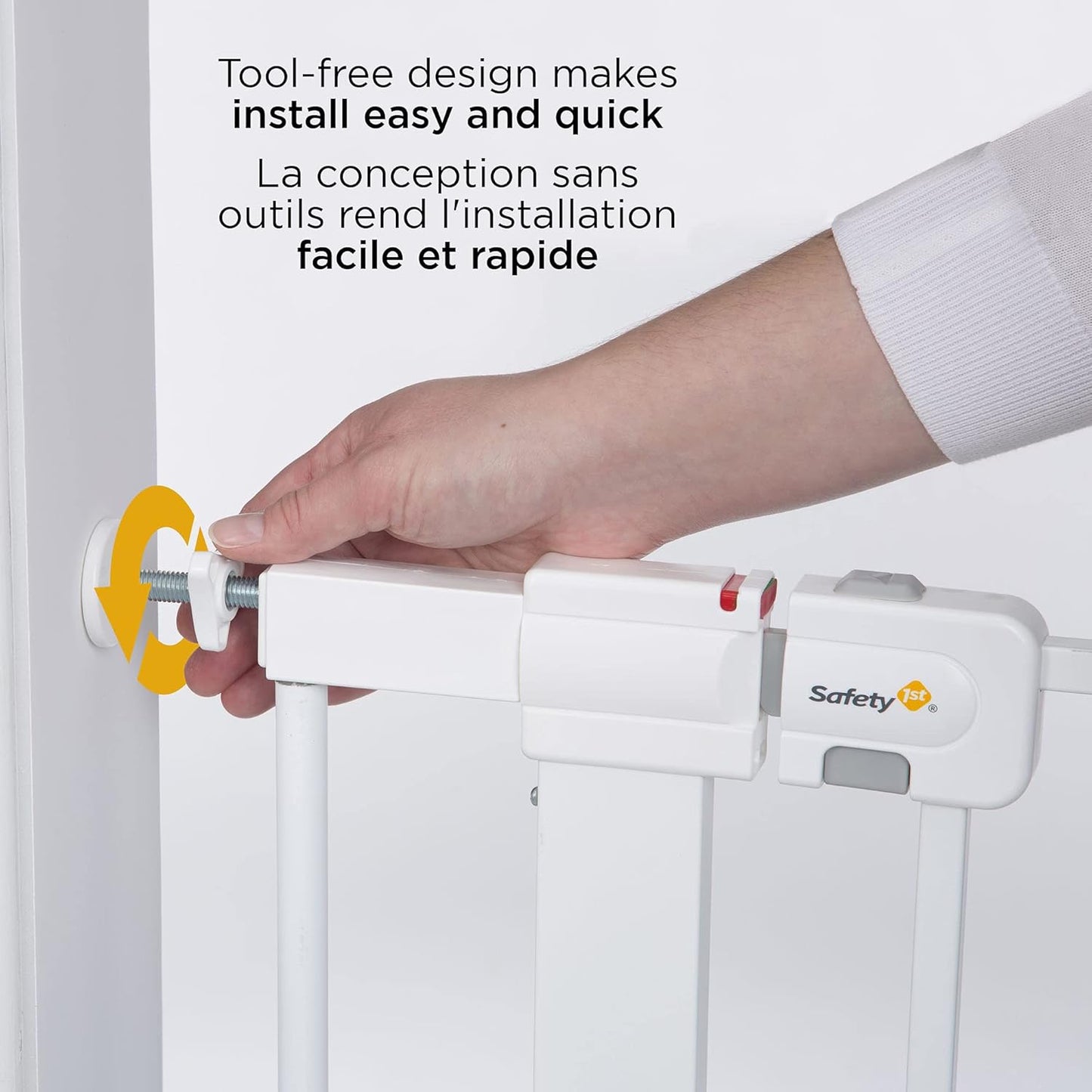 Tall and Wide Easy Install Gate- White