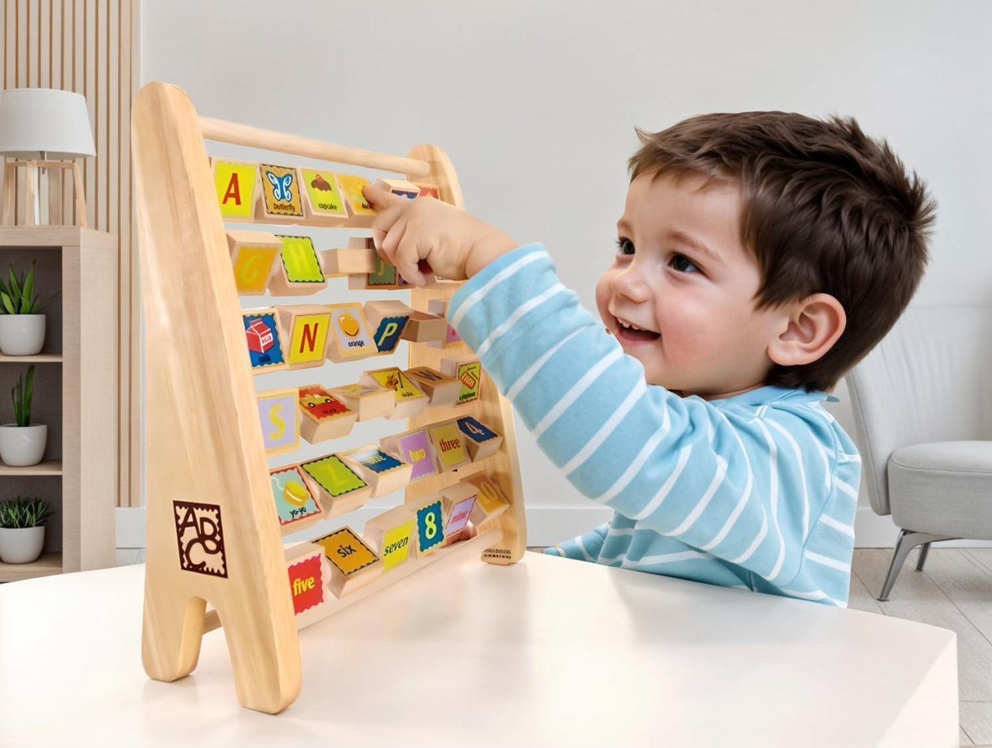Alphabet Abascus Wooden Counting Toy