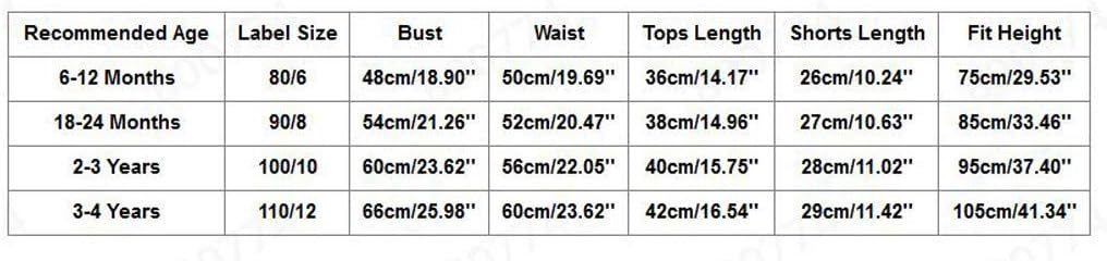 Toddler Baby Girls Summer Clothes Set Kids Watermelon Print T-Shirt Short Sets Outfits for 1 to 4 Years Old