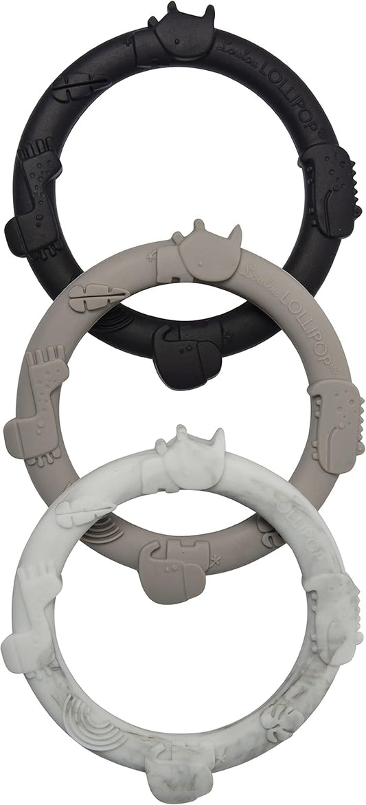 Wild Teething Ring Set (Grey)