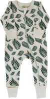 Organic Signature Print '2-Way' Zip Romper - Long Sleeve