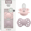 Pacifiers - Infinity Collection with Symmetrical Nipple| Bpa-Free Baby Pacifier | Made in Denmark | Set of 2 Blossom/Dusky Lilac Color Premium Soothers | Size 6-18 Months