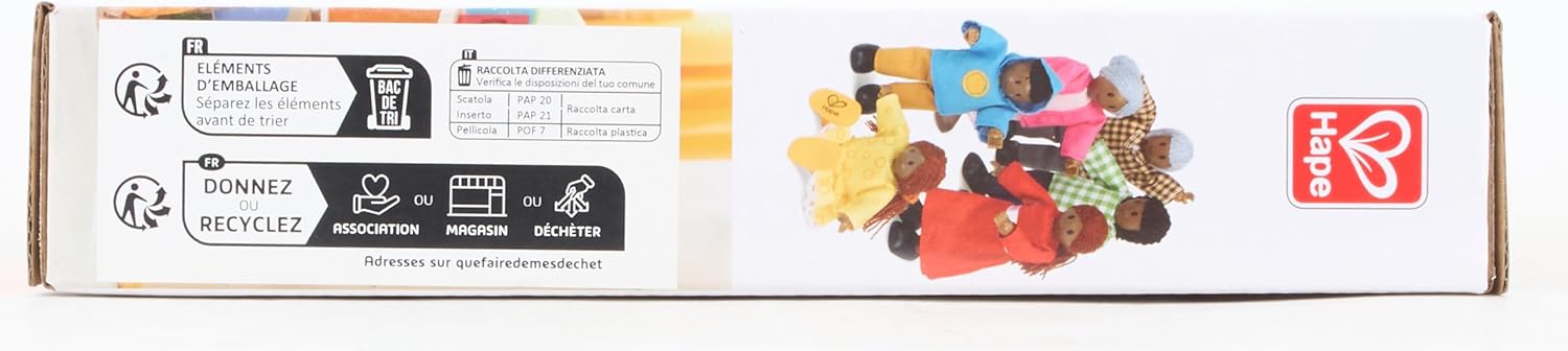 African American Wooden Doll House Family