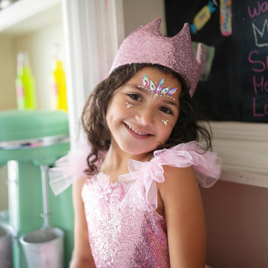 Precious Pink Sequins Crown