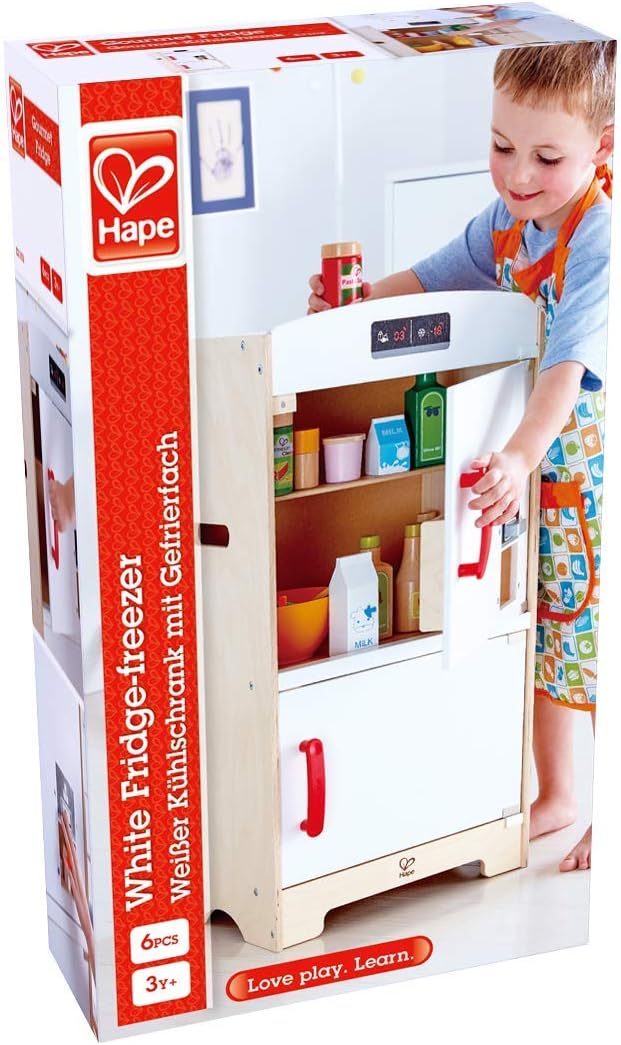 International International International Fridge Freezer Play Kitchen, White/Red