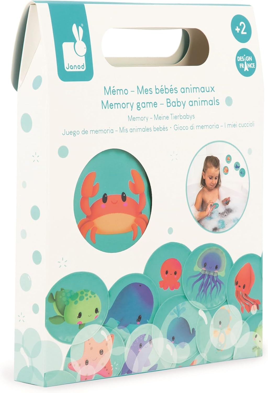 - Memory Game - Baby Animals - Bathtime Toys - Discovery and Early-Development - for Boys and Girls - from 24 Months + - Multilingual - J04723