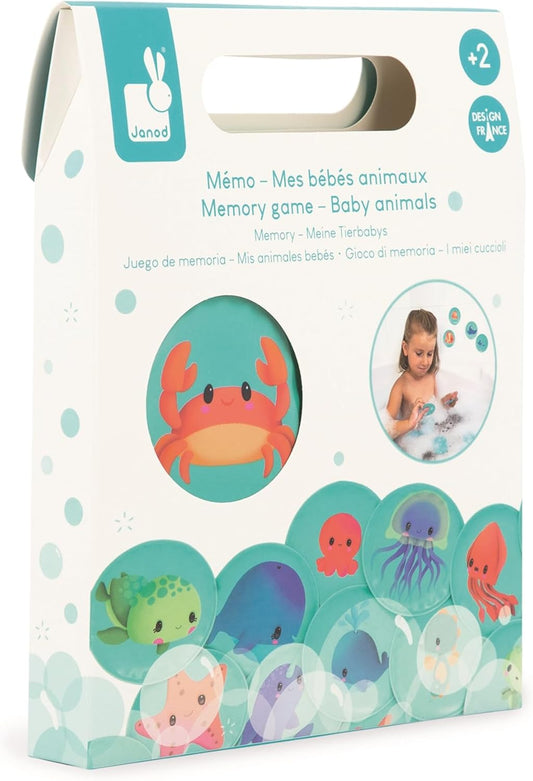 - Memory Game - Baby Animals - Bathtime Toys - Discovery and Early-Development - for Boys and Girls - from 24 Months + - Multilingual - J04723