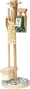 Decorative 5-Piece Wooden Pretend Housekeeping Cleaning Set for Kids 3 + Year Old and Up