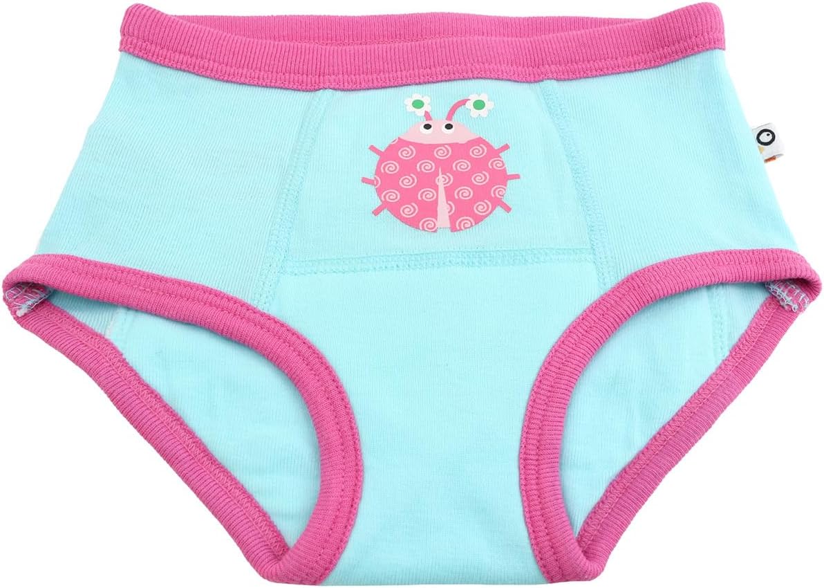 Organic Cotton Potty Training Underwear for Toddlers & Infants – Soft & Absorbent, Reusable Underwear for Boys & Girls, Transition from Diapers Garden Creatures 3T-4T