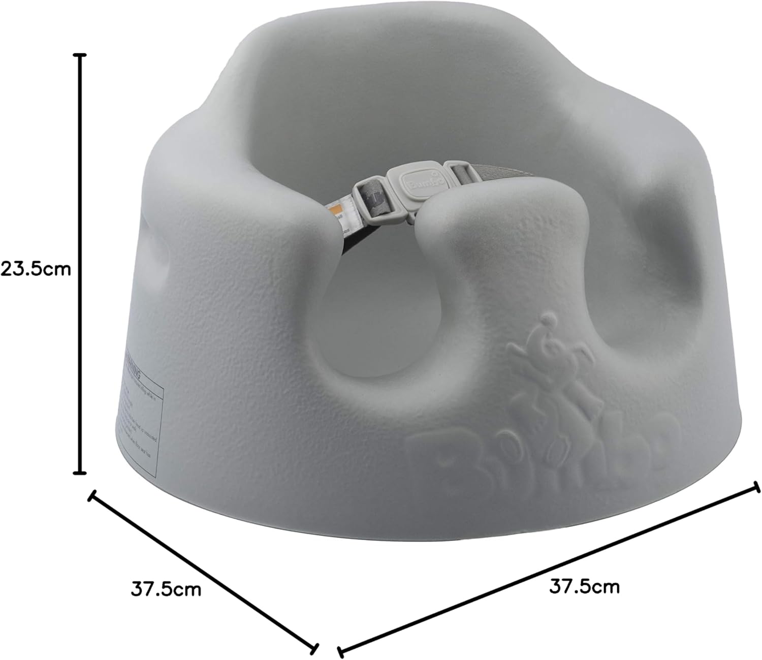 Baby Floor Seat, Portable Infant Sit up Activity and Eating Chair Baby Infant Soft Foam Comfortable Floor Seat with 3 Point Adjustable Harness, Cool Grey