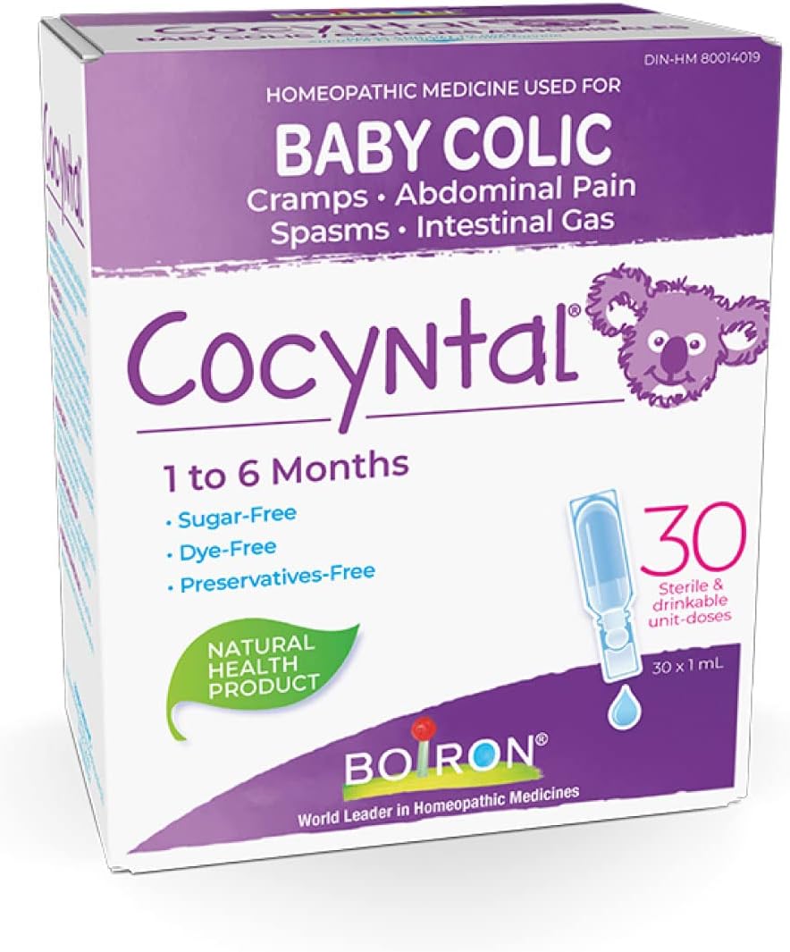 Cocyntal Used for the Relief of Baby Colic: Abdominal Pain, Cramps, Spasms and Intestinal Gas. 30 Unit-Doses