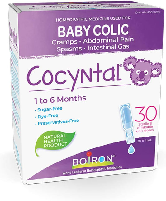 Cocyntal Used for the Relief of Baby Colic: Abdominal Pain, Cramps, Spasms and Intestinal Gas. 30 Unit-Doses