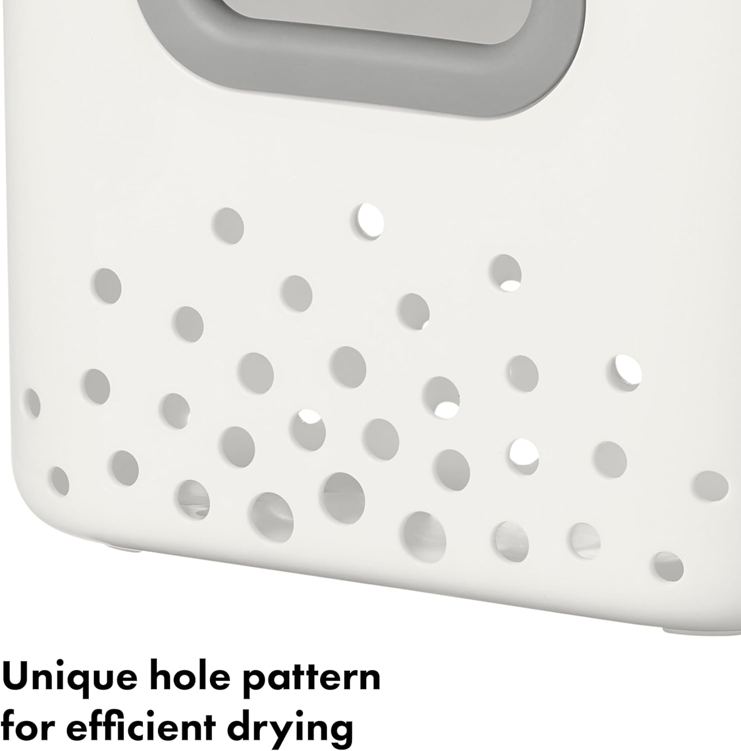 Tot - Stand up Bath Toy Bin - Large Opening Bathtub Kids Organizer - Toy Caddy for Bathroom - Grey