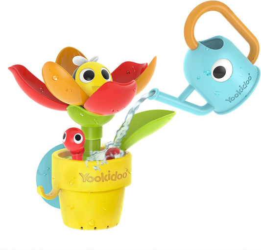 - Peek-A-Bee Flower Tub - Baby Bath Toy - Garden Theme - Flower Pot with Worm – Chain Reaction of Fun - PBA Free - Bath Time Play - from 18 Months Old - 40221