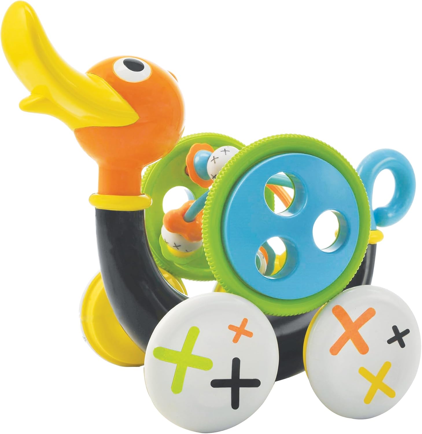 Push Pull along Toy for Baby, Duck Whistles as Toddlers Pull It with Bead Coaster Developmental Toys for Ages 1-3 Years