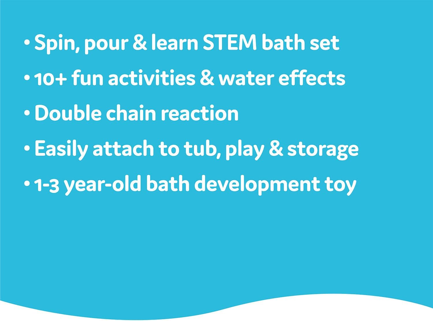 Baby Bath Toy - Spin 'N' Sprinkle Water Lab - Spinning Gear and Googly Eyes for Toddler or Baby Bath Time Sensory Development - Attaches to Any Size Tub Wall (1-3 Years)