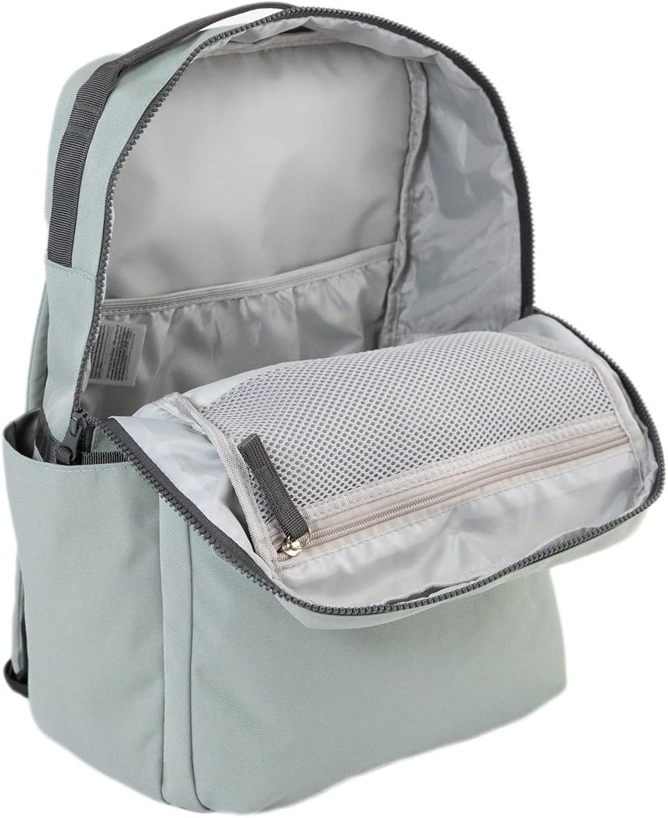 Roo Lightweight 1 LB Diaper Bag Backpack | 11 Organizational Pockets| Durable & Water-Resistant (Sage)