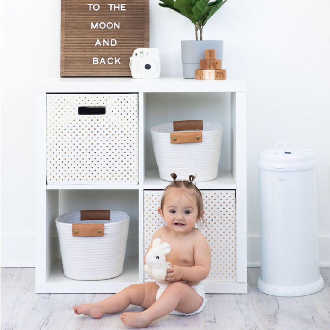 Steel Diaper Pail, White