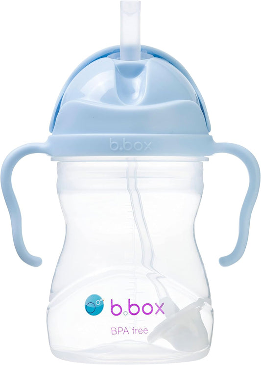 Sippy Cup with Fliptop Straw, Drink from Any Angle | Weighted Straw, Spill Proof, Leak Proof & Easy Grip | BPA Free, Dishwasher Safe | for Babies 6M+ to Toddlers (Bubblegum, 8 Oz)