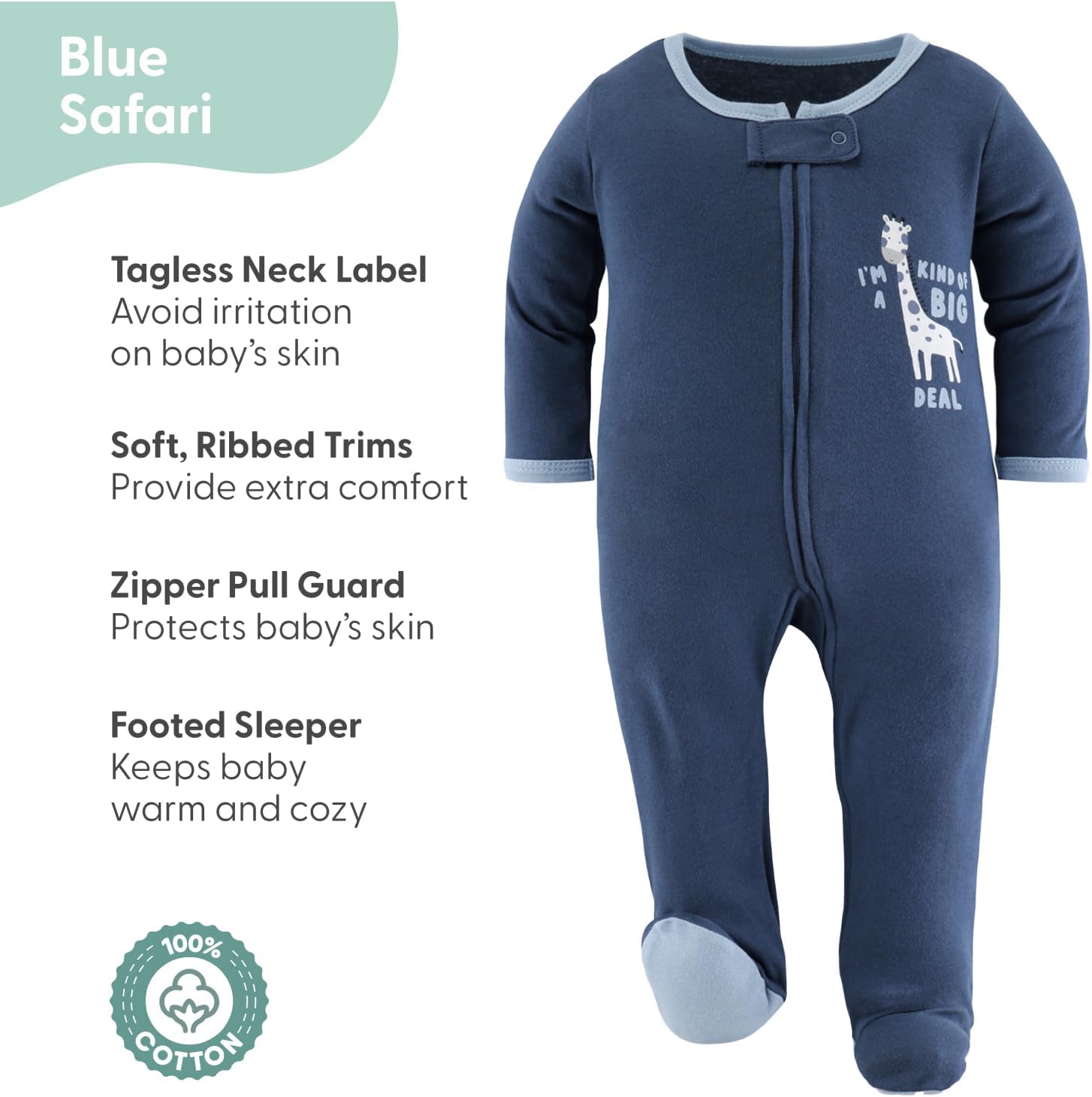 Baby Boy Sleepers, Sleep and Play Baby Pajamas for Boys, Pjs, Newborn, 0-3, 3-6, 6-9 Months Infant Clothes