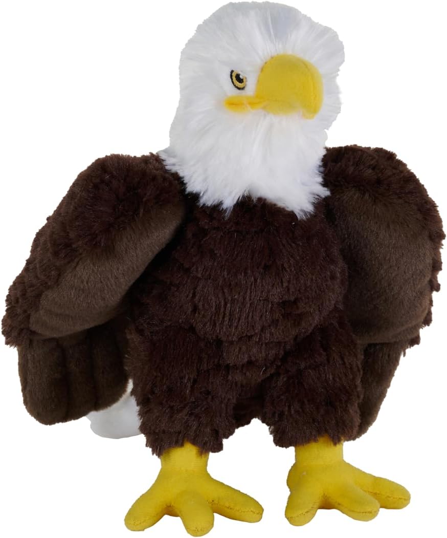 Cuddlekins Eco Mini Bald Eagle, Stuffed Animal, 8 Inches, Plush Toy, Fill Is Spun Recycled Water Bottles, Eco Friendly