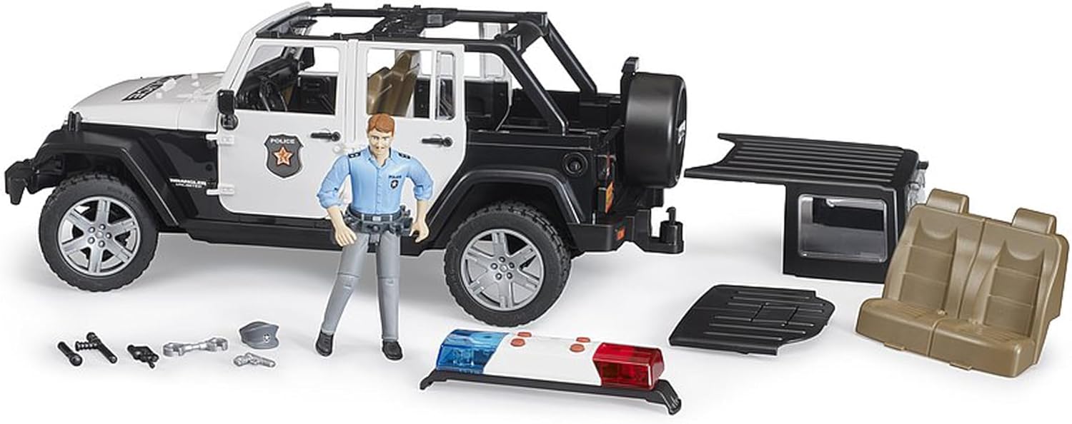 Jeep Wrangler Unlimited Rubicon Police Car with Policeman