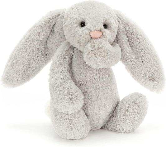 Bashful Grey Bunny Stuffed Animal, Medium, 12 Inches