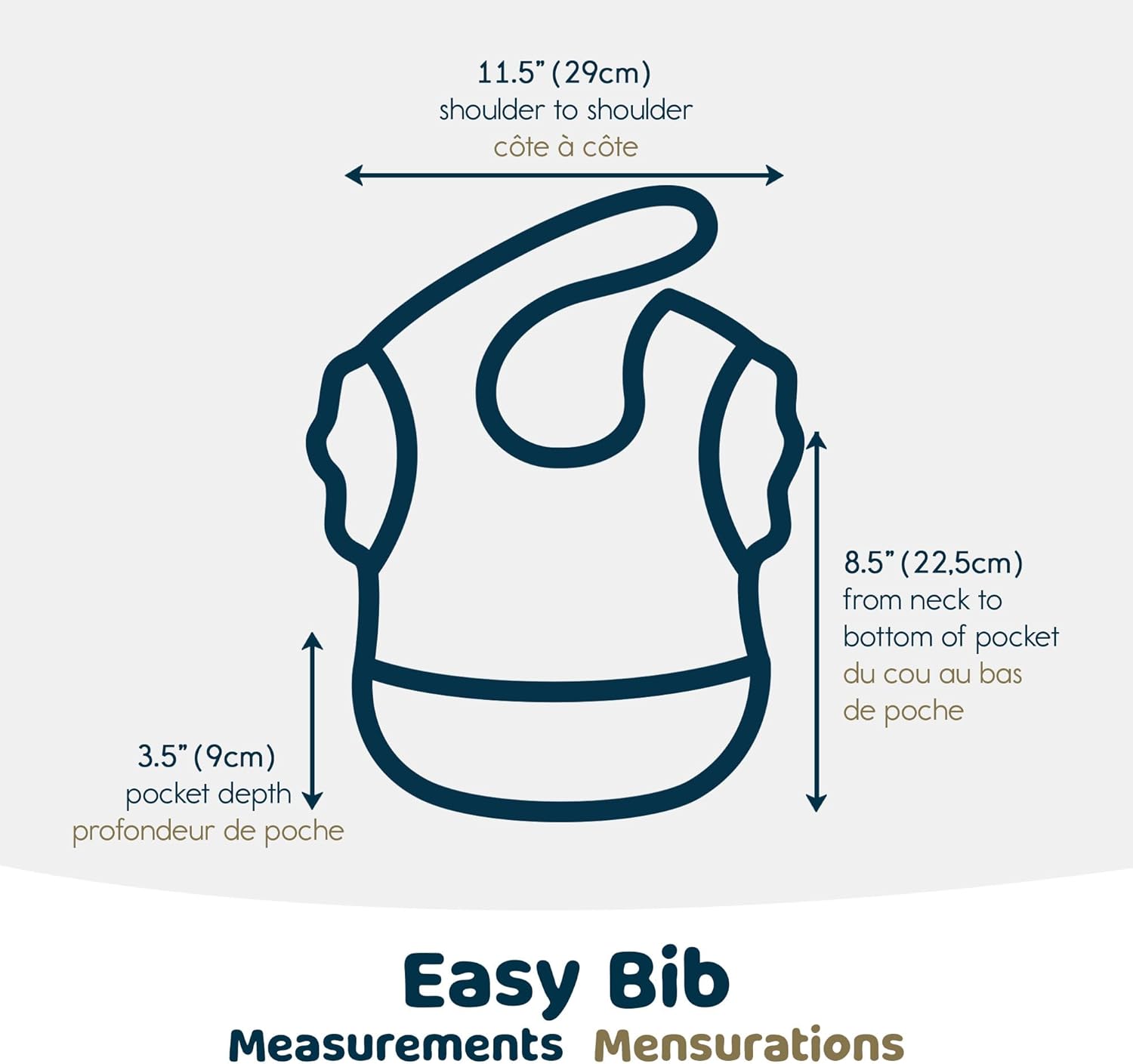 Mess-Proof Baby Bib - Waterproof Bib for Baby Boy or Girl - Machine Washable - Adjustable Closure - PVC, BPA, & Phthalate Free - Great for Travel - Baby Food Bibs, Space