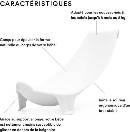 Flexi Bath Newborn Support, White - Made to Fit  Flexi Bath Foldable Baby Bathtub - Lightweight, Convenient, Comfortable & Safe - Best for Babies up to Eight Months or 17.6 Lbs